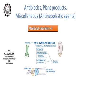 Antibiotics, Plant products, Miscellaneous.pptx