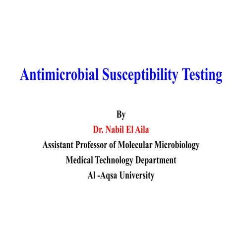 Antibiotic susceptibility testing بكتريا عملي 