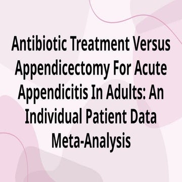 Laparoscopic appendectomy for appendicitis | PPTX