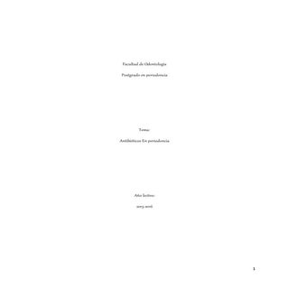 Antibióticos en periodoncia edit