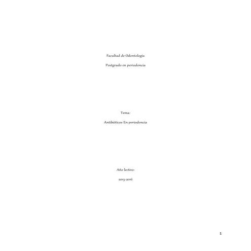Antibióticos en periodoncia edit