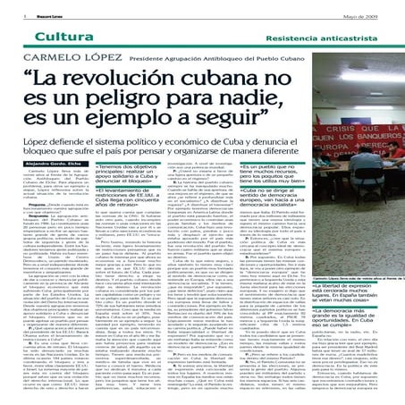 Entrevista a Carmelo López - Presidente de la Agrupación Antubloqueo del Pueb...