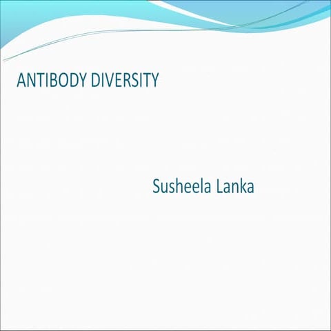 Antibody diversity