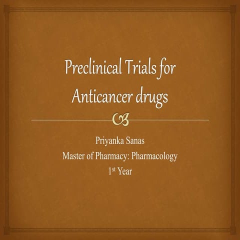Screening Models Of Anti Cancer Drugs | PPTX