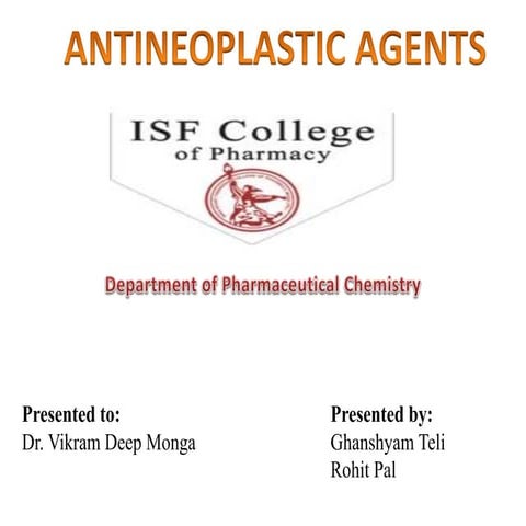 Anticancer drugs persentation