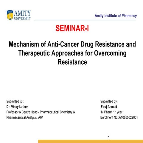 Anticancer Drug and Mechanisms of Resistance of Anticancer Drugs