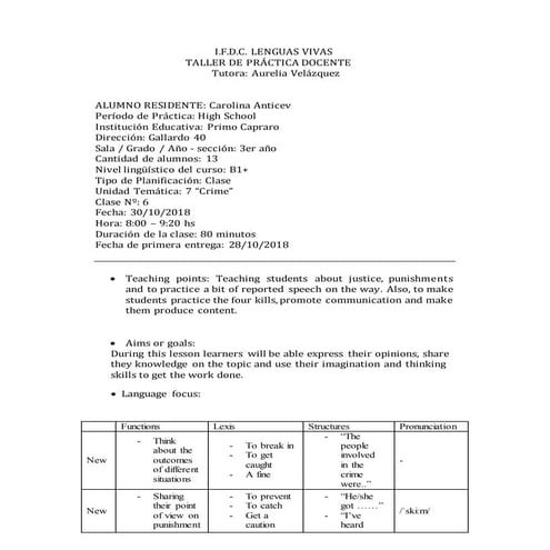 TPD - HIGH SCHOOL - CLASS N°6