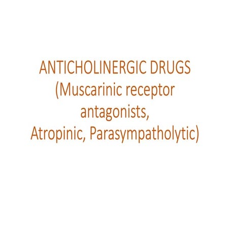 Antispasmodic drugs | PPTX