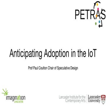 Anticipating adoption in Healthcare IoT