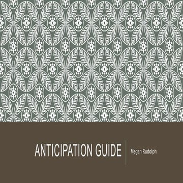Anticipation guide PPT Megan Rudolph | PPTX