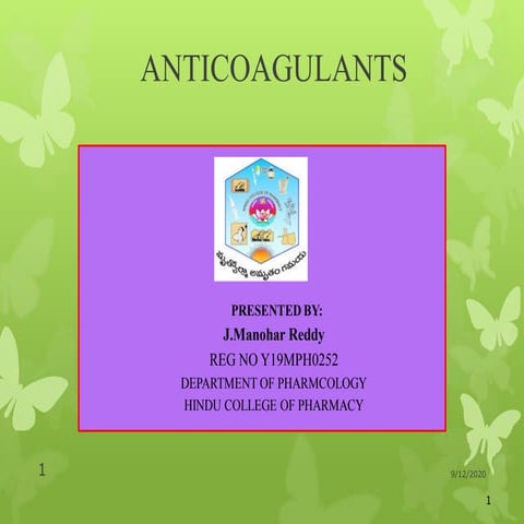 Anticoagulants 1
