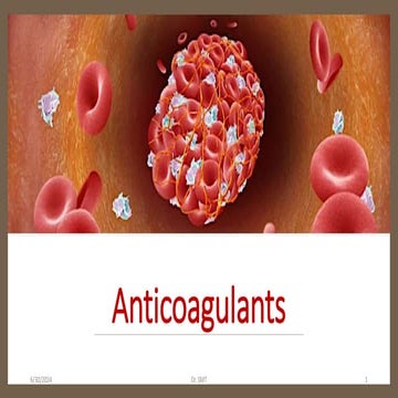 Pharmacology of Anticoagulants 2021 .pptx
