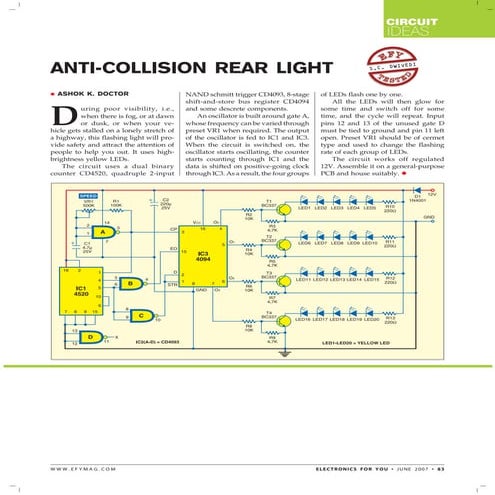 Anti collision rear light