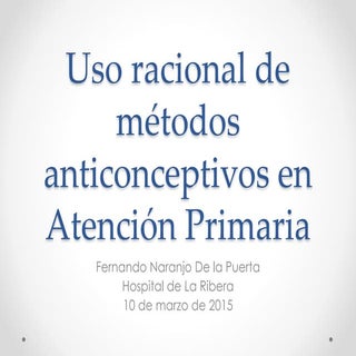 Anticonceptivos en Atención Primar...