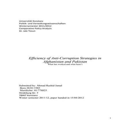 Anti corruption in afghanistan