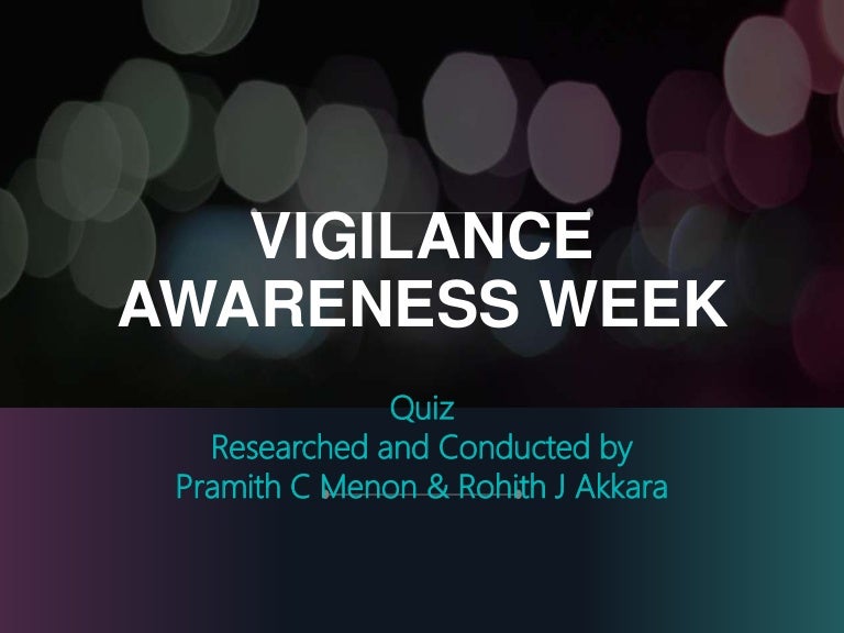 Vigilance Awareness Week Quiz finals