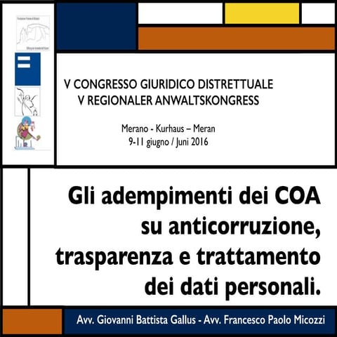 Anticorruzione   trasparenza - privacy - Per gli Ordini Professionali