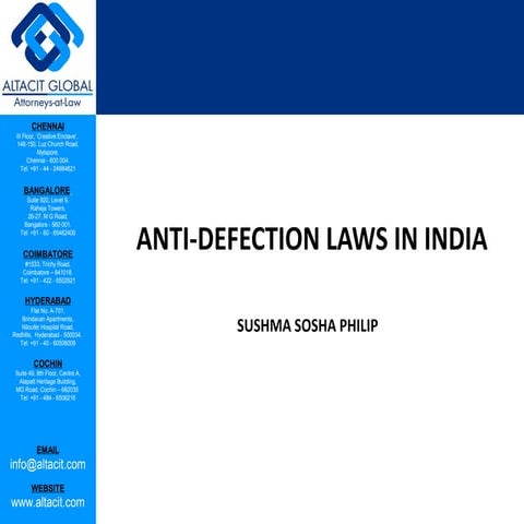 Anti defection laws