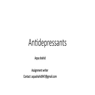 Antidepressants. psychopharmacology ..pptx
