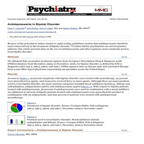 Antidepressants in Bipolar Disorder (mar 2007)