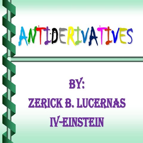 Antiderivatives nako sa calculus official