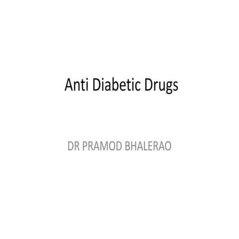 Antidiabetic drugs
