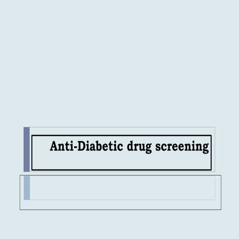 Antidiabetic screening