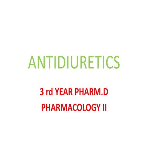 Antidiuretics