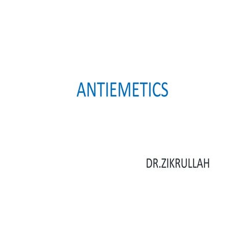 Antiemetics