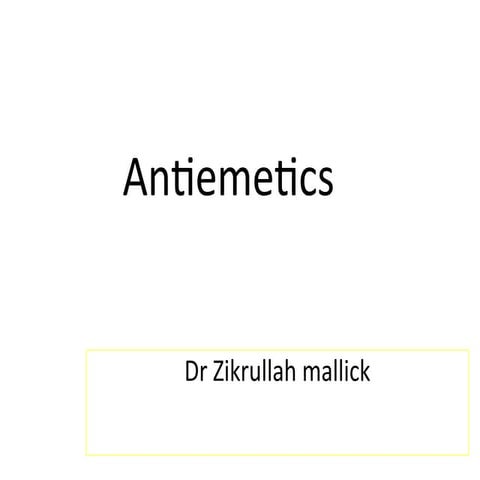 Antiemetics in medicine and anaesthesia.ppt