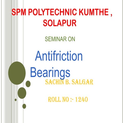 Antifriction bearings