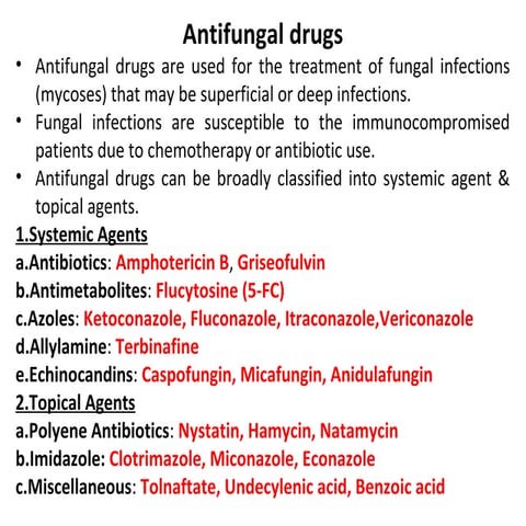 Antifungal drugs