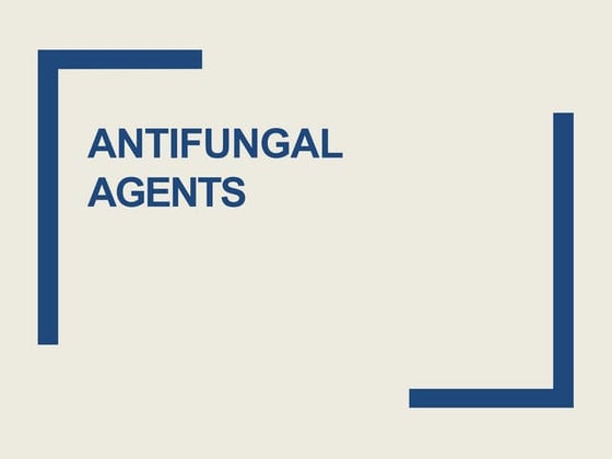 Antifungal agents by Mrs. Manjushri Dabhade