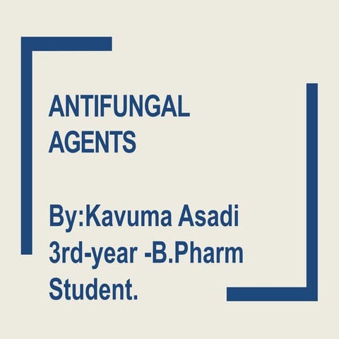 Antifungalagents  for treating fungal infections