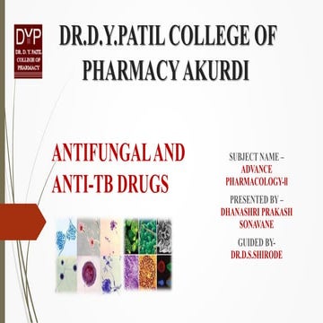 ANTIFUNGAL AND ANTI-TUBERCULOSIS DRUGS WITH CLASSIFICATION