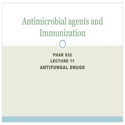 Antifungal drugs