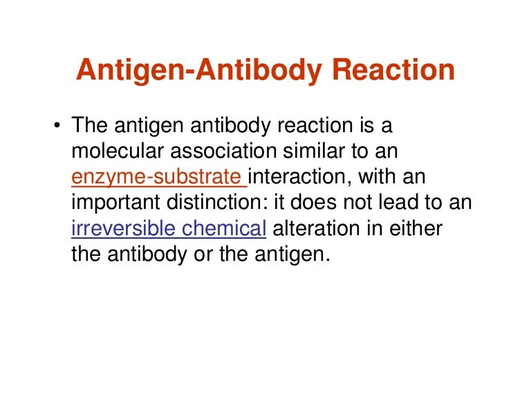 Antigen antibody interaction