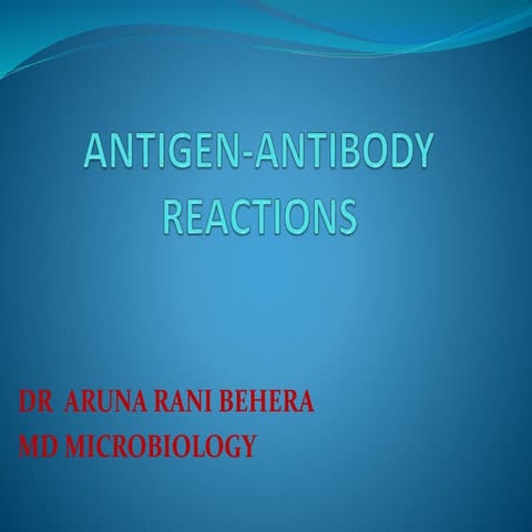 Antigen  antibody reactions