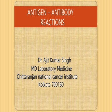 antigen-antibody reactions