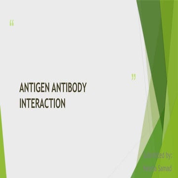 Antigen Antibody Interaction.              .