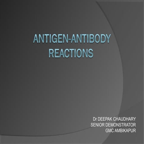 Antigen antibody reactions
