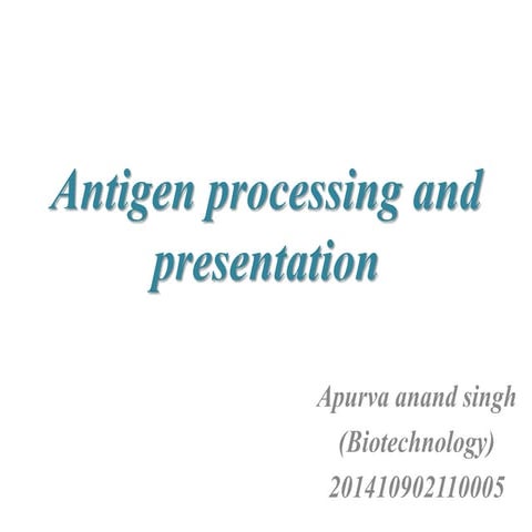 Antigen processing and presentation