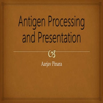 Antigen Processing & Presentation