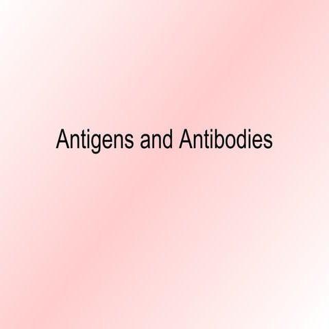 Antigens and antibodies