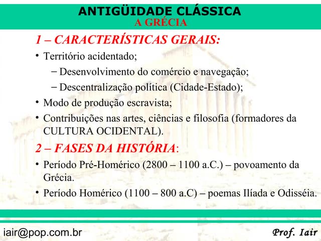 Antigüidade clássica - A civilizaçã...