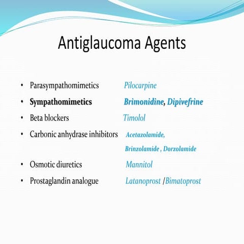 Antiglaucoma agent brimonidine