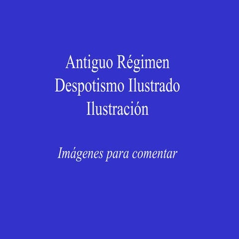Antiguo régimen