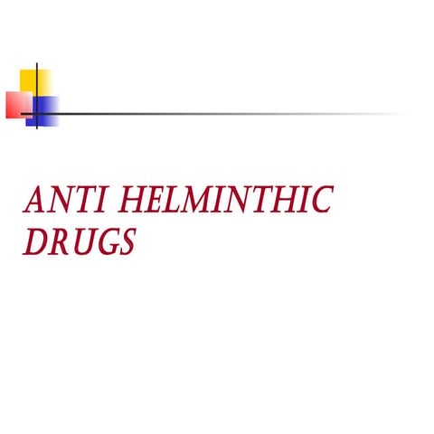 Anti helminthic drugs