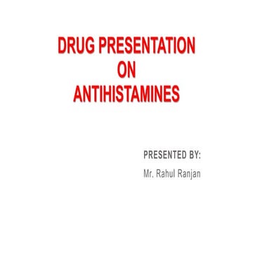 Antihistamine Drugs  (Pharmacology)