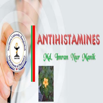 Antihistamines (Medicinal chemistry) Manik